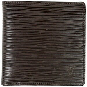 Louis Vuitton Porte Bie Carte Monet Bi Wallet Epi Mocha Black
